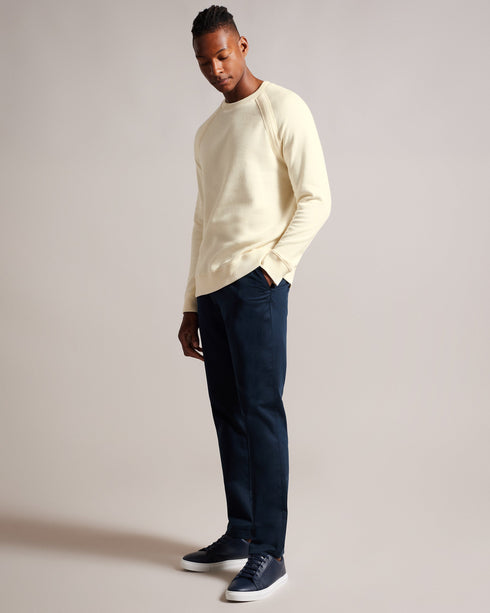 DEVOTE-Tops-Keep warm in DEVOTE. Boasting a cotton blend and raglan sleeves, this cosy number looks great whatever the occasion. Whether you're running errands or meeting friends for coffee, it's an ideal choice for both comfort and style. Jumper Cotton blend Raglan sleeve detail Long sleeves Crew neck Ribbed trims- Ted Baker Romania